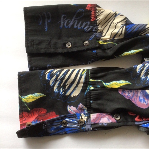 FREE PEOPLE SILKY NIGHTS FLORAL BLOUSE SMALL - Picture 11 of 15